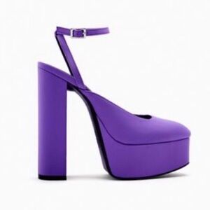 ZARA Ankle Strap Platform Lilac 7.5